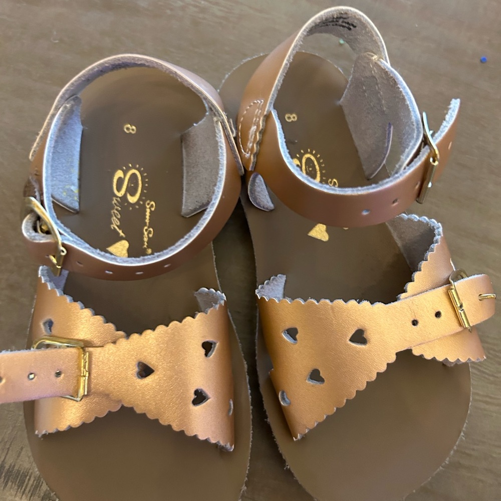 Sunseeker sweetheart rose gold sandals toddler size 8